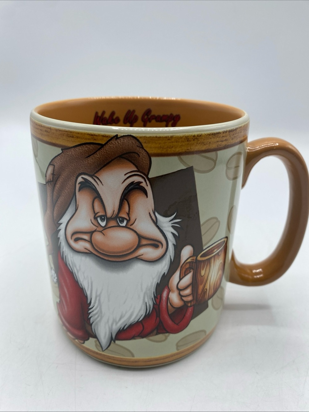Disney WAKE UP GRUMPY Snow White The 7 Dwarfs Extra Large 26oz Coffee Cup Mug 5 - Picture 2 of 7
